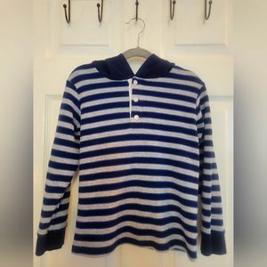Carter's blue and gray hooded thermal boys shirt, size 8